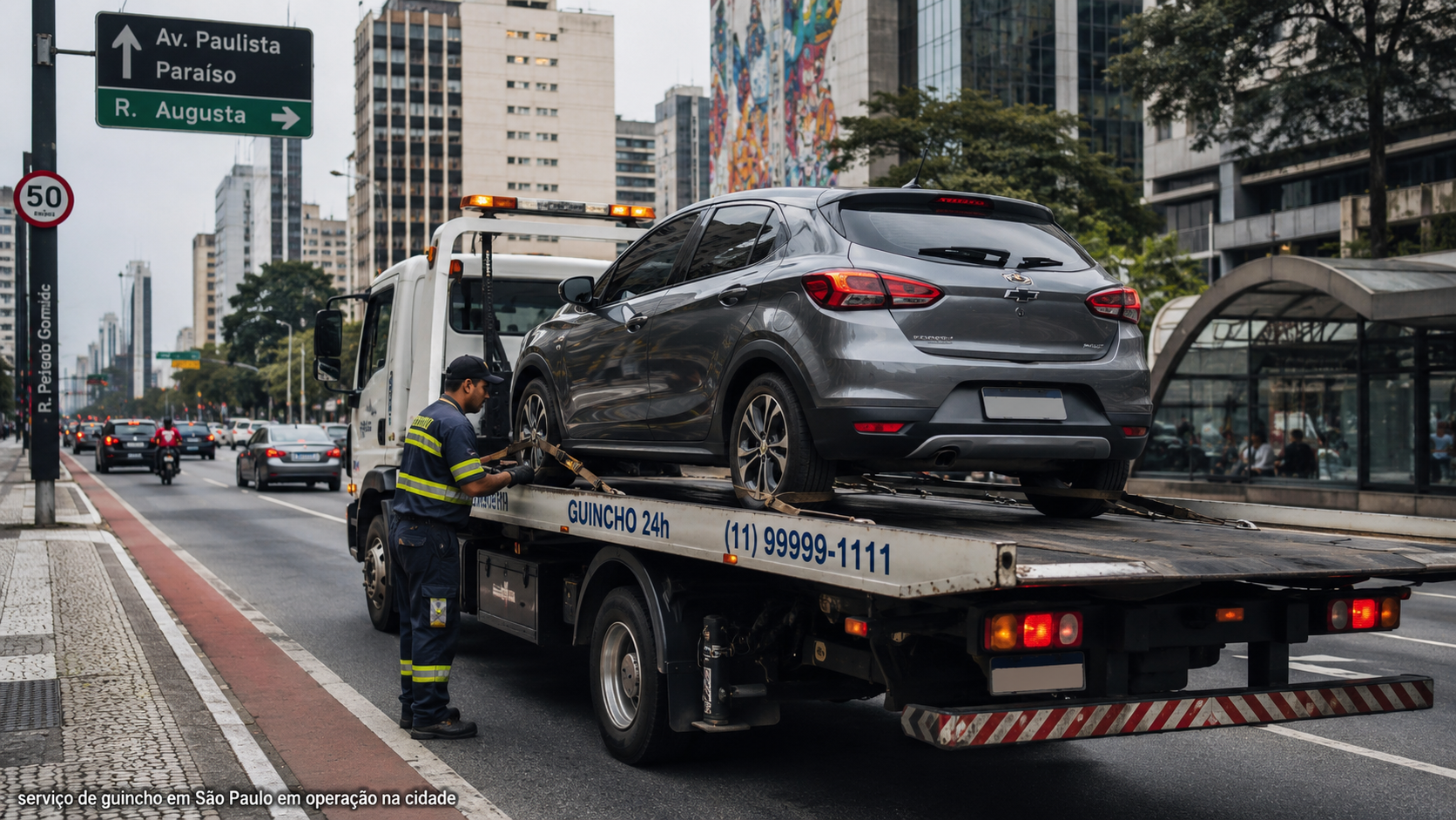 serviço de guincho em São Paulo em operação na cidade