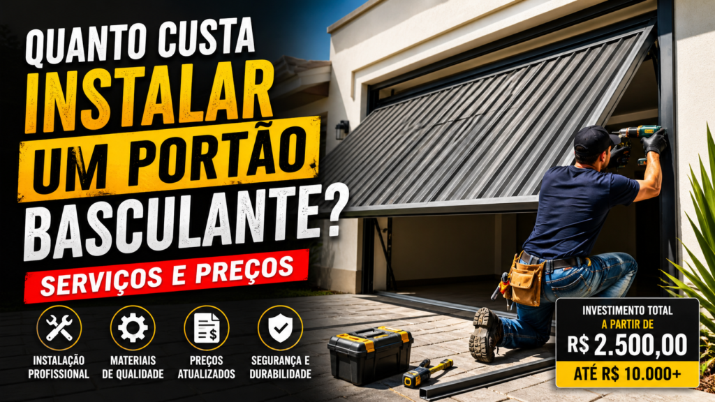 Quanto Custa Instalar um Portão Basculante? Serviços e Preços Quanto Custa Instalar um Portao Basculante Servicos e Precos portão basculante